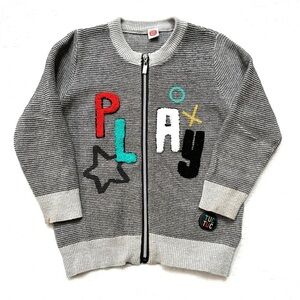 ⭐️ 5 for $25 TUC TUC Spain Kids Gray PLAY Sweater with Front Zipper Size 2